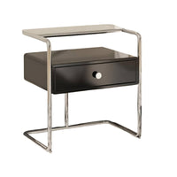 Light Luxury Aesthetic Metal Frame End Table Modern Minimalist Design Accessible-Shelf Side Table Versatile Nightstand Sturdy Structure for Homeowners, Apartment Dwellers, Students, Bedroom, Guest Room, Entryway, Office