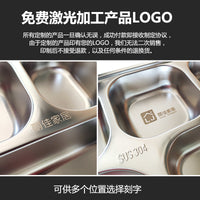 Stainless Steel Divided Lunch Tray with Lid for Adults and Kids, Thickened Deep Compartment Food Container