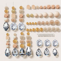 Wooden Bead Suncatcher Kit Diy Crystal Suncatcher Wooden Craft Set for Crafters, Beginners, Window, Porch, Garden