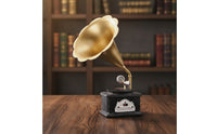Desktop Figurine Retro Decorative Figurine with Base Tabletop Statue Vintage-Inspired Desktop Ornament Metal-Like for Collectors