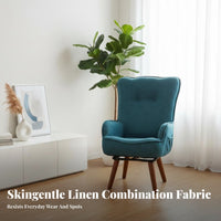 Upholstered Rotating Armchair Ergonomic Design Upholstered Rotating Chair Cushiony Comfort Easy Assembly for Homeowners, Bedroom