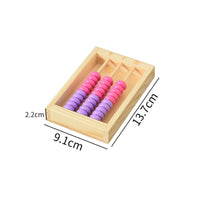 Wooden Abacus Traditional Mini Abacus Wooden Counting Toy Tactile Math Manipulative Interactive for Students, Homeschool
