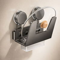 Pot Lid Rack and Wall Mount Storage for Kitchen, with Suction Cup, No-Drill Carbon Steel Organizer