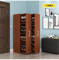 Pull-Out Shoe Cabinet Large Capacity Entryway Hidden Storage Organizer Modern Minimalist Shoe Rack