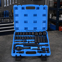 32 Pieces Socket Wrench Set Metric Socket Set with Case Deep Vehicle Tool Kit with for Mechanics, Home Mechanics, Automotive Repair, Garage