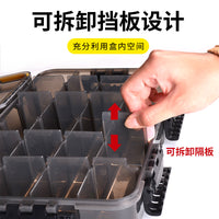 Waterproof Fishing Tackle Box with Removable Dividers, Large Capacity Lure Storage Case