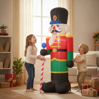 Tall Christmas Inflatable Nutcracker Soldier Freestanding Inflatable Nutcracker Soldier Giant Holiday Display Oversized for Yard