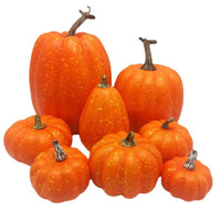 8 Pieces Decorative Pumpkins Fall Fake Pumpkins Autumn for Decorators, Crafters