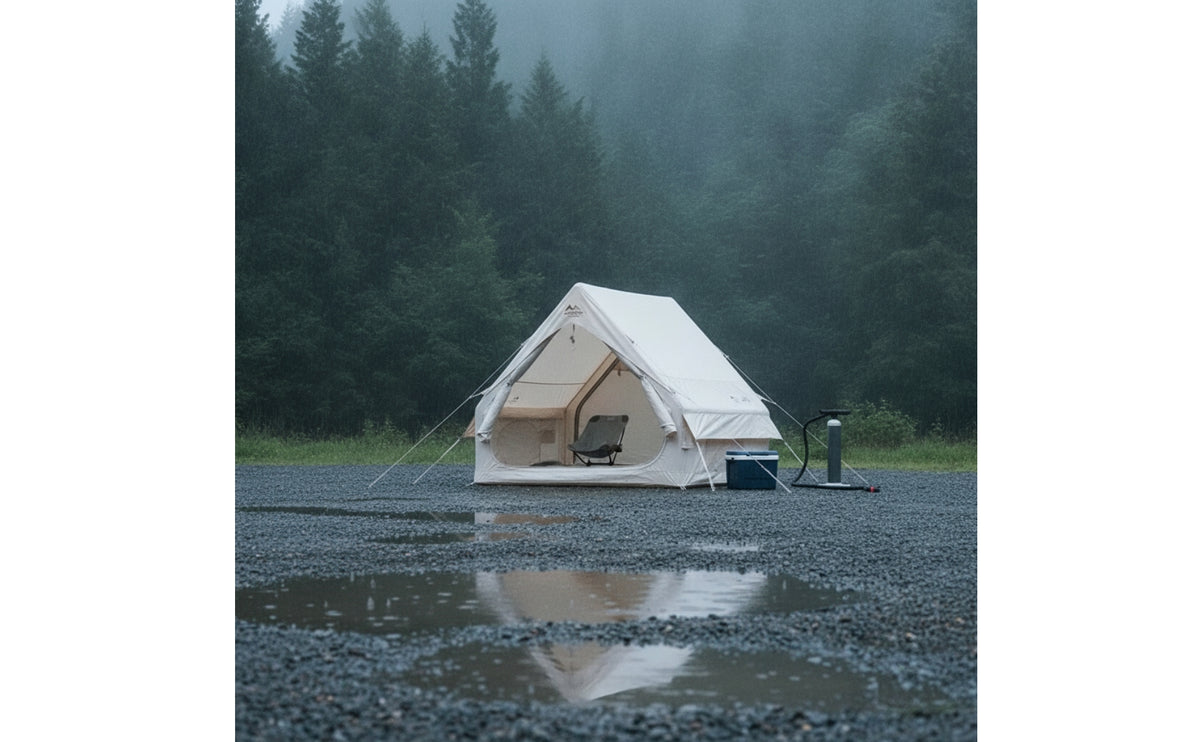 Easy Setup Inflatable House Tent Weatherproof Inflatable Tent Portable Shelter Breathable for Glampers, Families