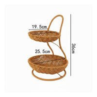 Rattan Fruit Rack Brown Rattan Fruit Basket Decorative