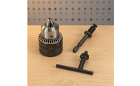 Drill Chuck with Hex Shank Knurled Drill Chuck Adapter Tool Metal Heavy Duty for Diyers, Home Improvement, Workshops