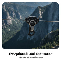 22 K and N High Strength Aerial Traverse Pulley Double-Groove Pulley Portable Compact Climbing Gear