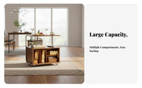 2-Tier Rolling End Table Multi-Functional for Bedroom, Office Workers, 360-degree swivel castersafters