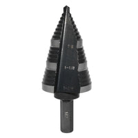 HSS6542/M2 High Speed Steel Step Drill 3/8" Hex Shank Nitride Coated Step Drill 7/8 to 1-3/8"
