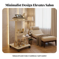 Cosmetic Machine Stand With Wheels Cosmetics Studio Trolley Rolling Equipment Stand Stable Framework Spa Instrument Cart
