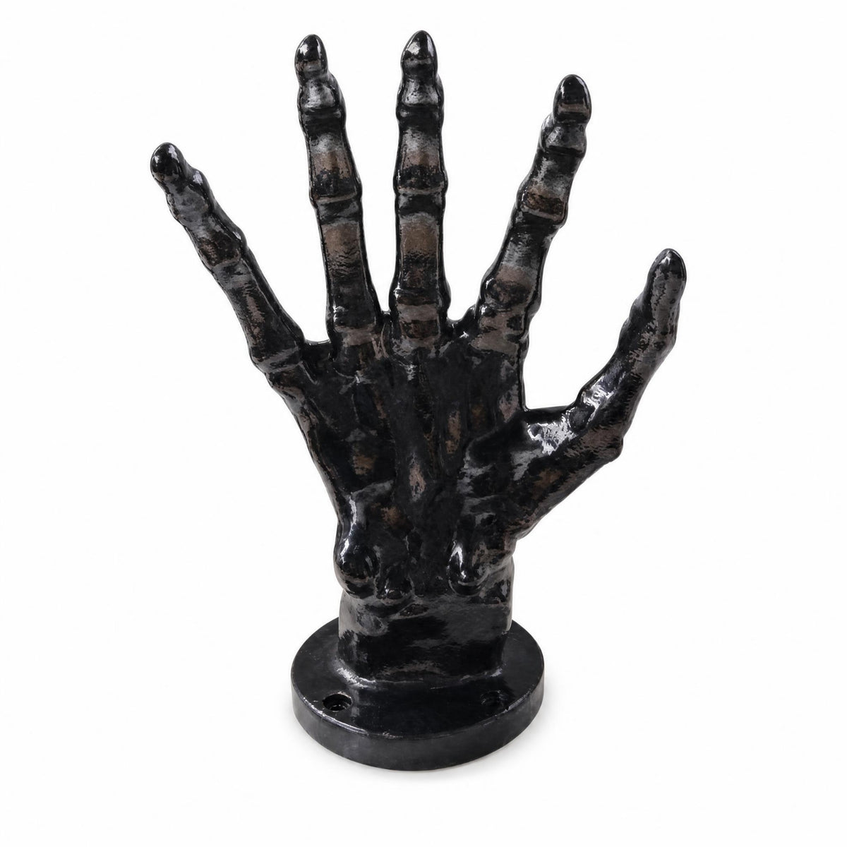 Skeletal Hand Stand Five-Finger Ball Display Holder Glossy