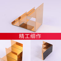 3-Tier Stainless Steel Wallet Display Stand for Retail Store Countertop or Showcase, Jewelry and Handbag Organizer