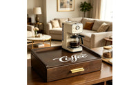 Coffee Station Organizer with Drawer Large Capacity Coffee Station Organizer for Office Breakroom