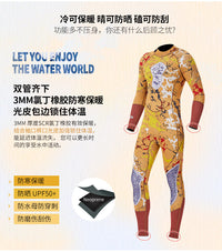 厂家专业猎鱼服男3MM连体保暖潜水服迷彩女户外冲浪水母泳衣