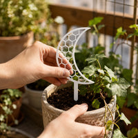 Moon-shaped Plant Support Trellis for Potted Plants, Garden Greenery, and Climbing Flowers - Balcony Decorative Stand