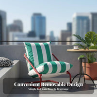 Woven rearrest Armchair Sturdy Frame Lounge Chair Ergonomic Design for Readers