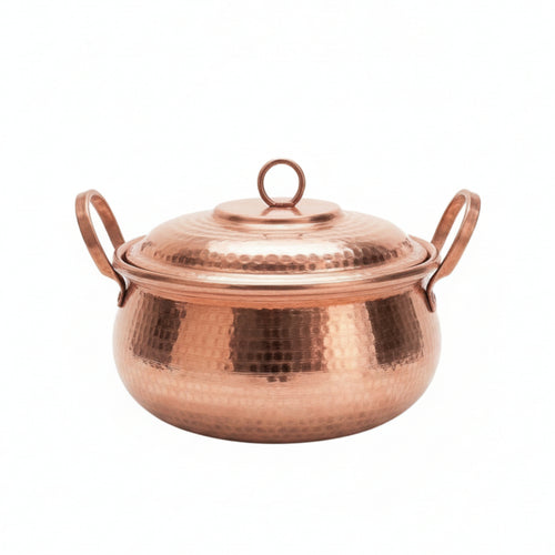 Copper Soup Pot with Snug-Fitting lidFitting Soup Pot with Lid Versatile Cookware for Kitchen