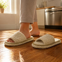 Towel Slippers Lightweight House Shoes Travel Friendly for Floor Cleaning