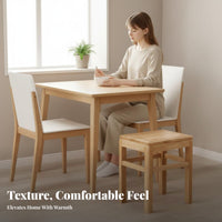 Mortise and Tenon Joinery Square Wooden Stool Chinese Aesthetic Design Four-Legged Wooden Stool Thickened Construction Backless Seat Long-Lasting for Homeowners, Restaurant Owners, Dining Room, Kitchen, Office, Studio