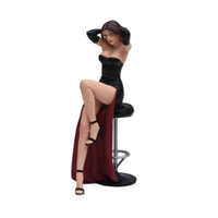 Painted Resin Figurine Collectible Woman Figurine Lifelike for Shelf, Hobbyists
