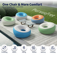 Pursuefree Inflatable Sofa for Outdoor Camping and Indoor Use, Foldable, Portable, Single Seater