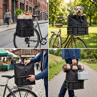 Detachable Bicycle Electric Vehicle Basket Front Rear Pet Carrier Large Capacity Battery Car Mount Pannier
