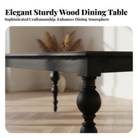 Large Slab Dining Table genuine Wood Farmhouse design Table Distressed Finish Household Furniture for Remote Workers, Homeowners, Home Office, Restaurant