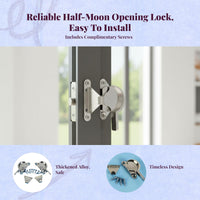 Sliding Door Security Lock, Adjustable Curved Panel Lock, Reinforced Aluminum Alloy, Easy to Install for Home & Office