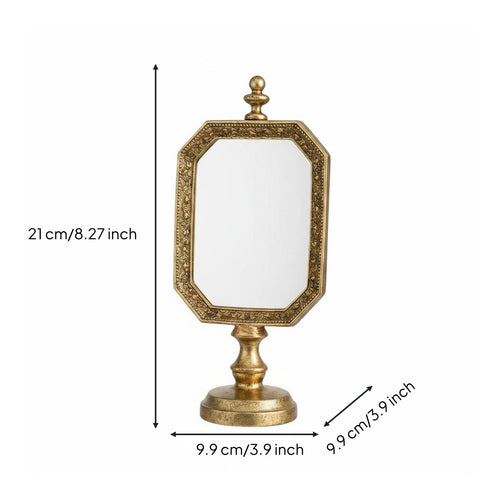 Tabletop Mirror Stand Vintage-Design Ornate Mirror Stand Embossed