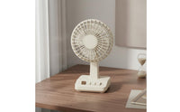 Retro Desktop Fan Small-Sized Design Type-C Battery-Powered Fan Adjustable Speed Motorless Engine for Dorm Room, Travel