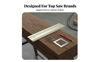 Circular Saw Guide Rail Wide Compatibility Track Saw Guide Portable Cutting Jig Chip-Splinterless Cuts Power Tool Accessory
