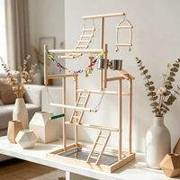 Parrot Activity Center Climbing Ladder Parrot Playstand Multi Level Bird Training stand fit Parrots, Cockatiels, Indoor, Cage Top