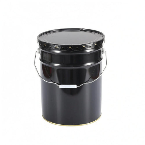 Tin Pail Glossy Finish Painted Metal Pail Rolled Rim