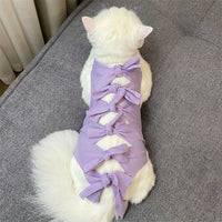 Cat Recovery Suit with Ties, Sleeveless Anti-Licking Cat Suit for Home Care, Breathable Spay Recovery Clothes, Post Surgery Cat Clothes, Soft 142