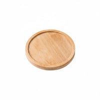 Pot Drainage Tray Multiple Shapes Bamboo Pot Tray Waterproof Round Bamboo Plant Saucer for Indoor, Windowsill, Desktop