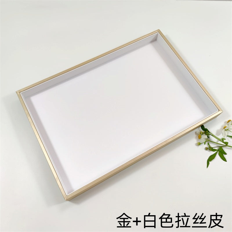 Gold-white Leather
