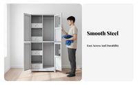 Dormitory Loft Bed with Drawers Space-Saving Steel Bunk Bed with Storage Guardrails Metal Wardrobe Cabinet for Workers, Adults, Hostel, Bedroom