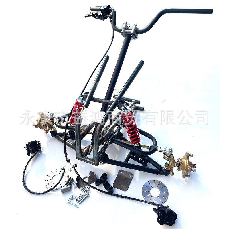 ATV DIY Four-Wheel Motorcycle Kart Accessories Modified Beach Car Front Axle Head Frame Disc Brake Suspension Rocker Arm
