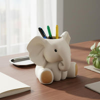 Elephant Pen Holder Multi-Functional Elephant Desk Organizer Desktop Decoration