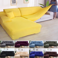 Solid Color Stretch Sofa Cover Slipcover for Armless Sofa Bed and Standard Sofas