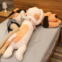 Cute Lying Dog Plush Toy Pillow for Sleeping and Cuddling