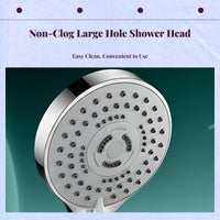 High Pressure Shower Head, Handheld Combo, Multi Spray Modes, Detachable, Easy to Clean, Bathroom Set