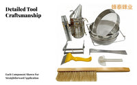 7 Pieces Beekeeping Tool Set Natural Bristles Farm Equipment Wooden Handle