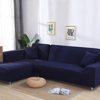 Solid Color Stretch Sofa Cover Slipcover for Armless Sofa Bed and Standard Sofas