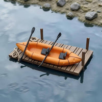 Inflatable Boat Model Molded Details 2 Person Inflatable Raft Includes Oars